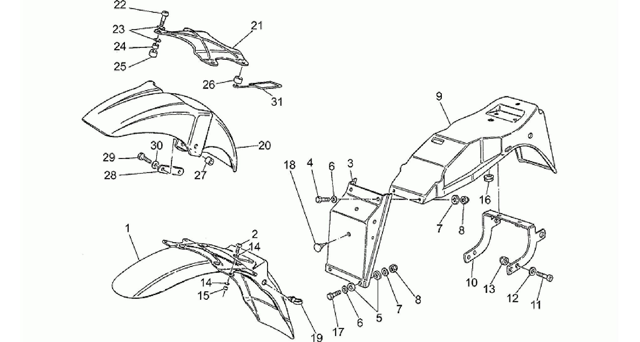 Front/Rear mudguard