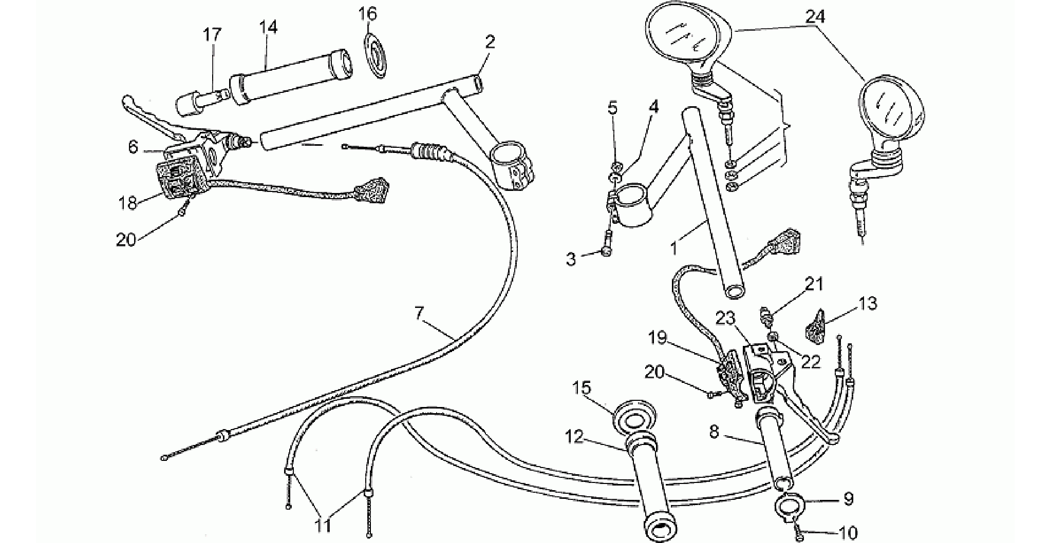 Handlebar-controls, 1st series