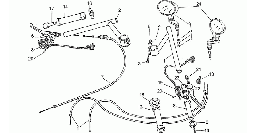 Handlebar-controls, 1st series
