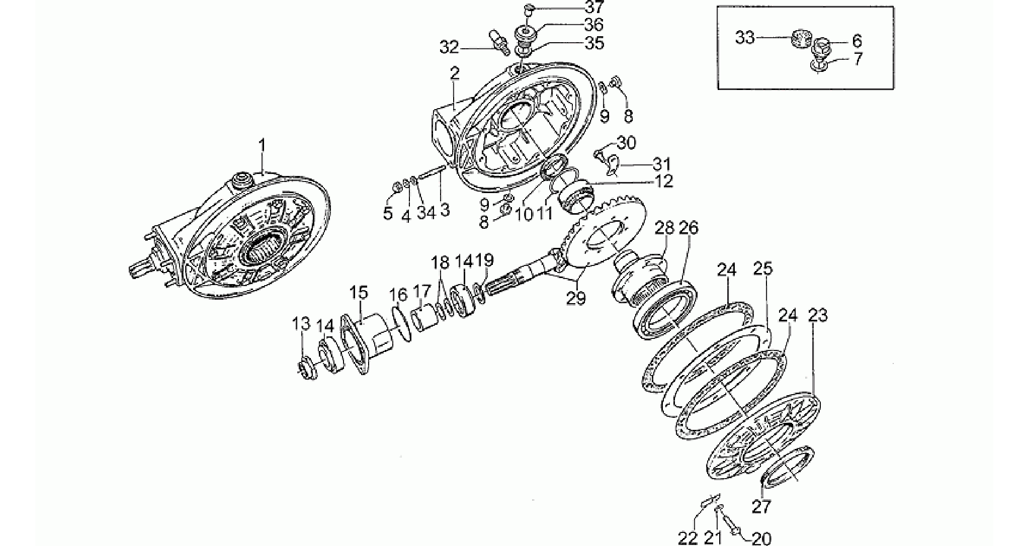 Rear bevel gear