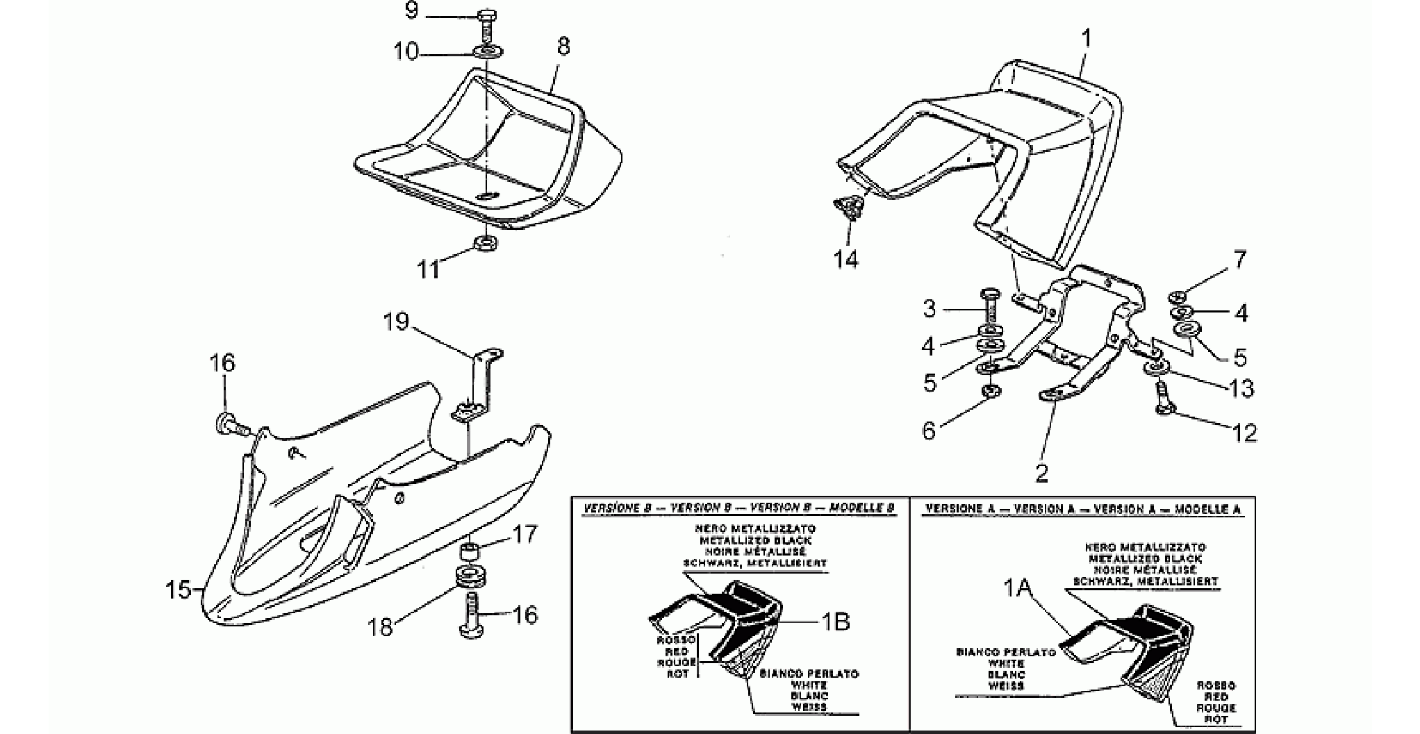 Rear fairing-seat cover