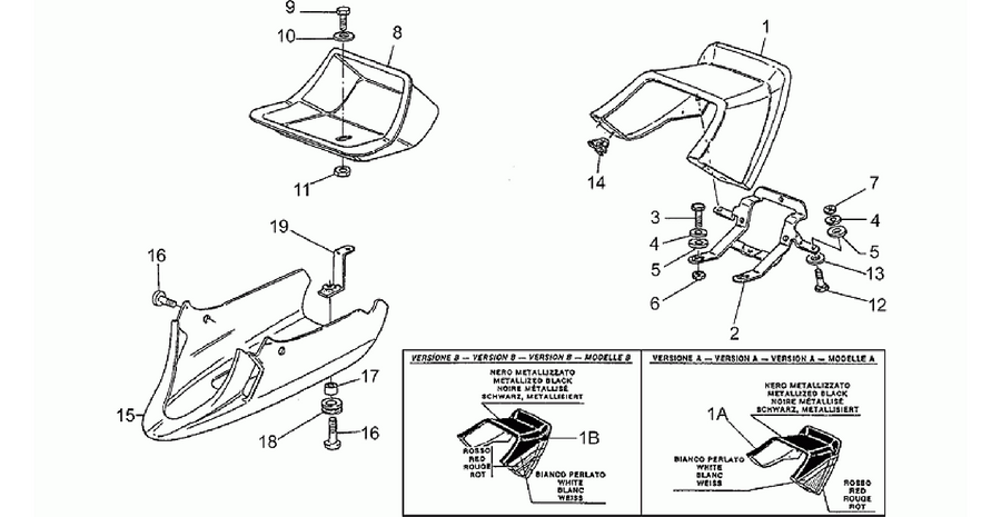 Rear fairing-seat cover