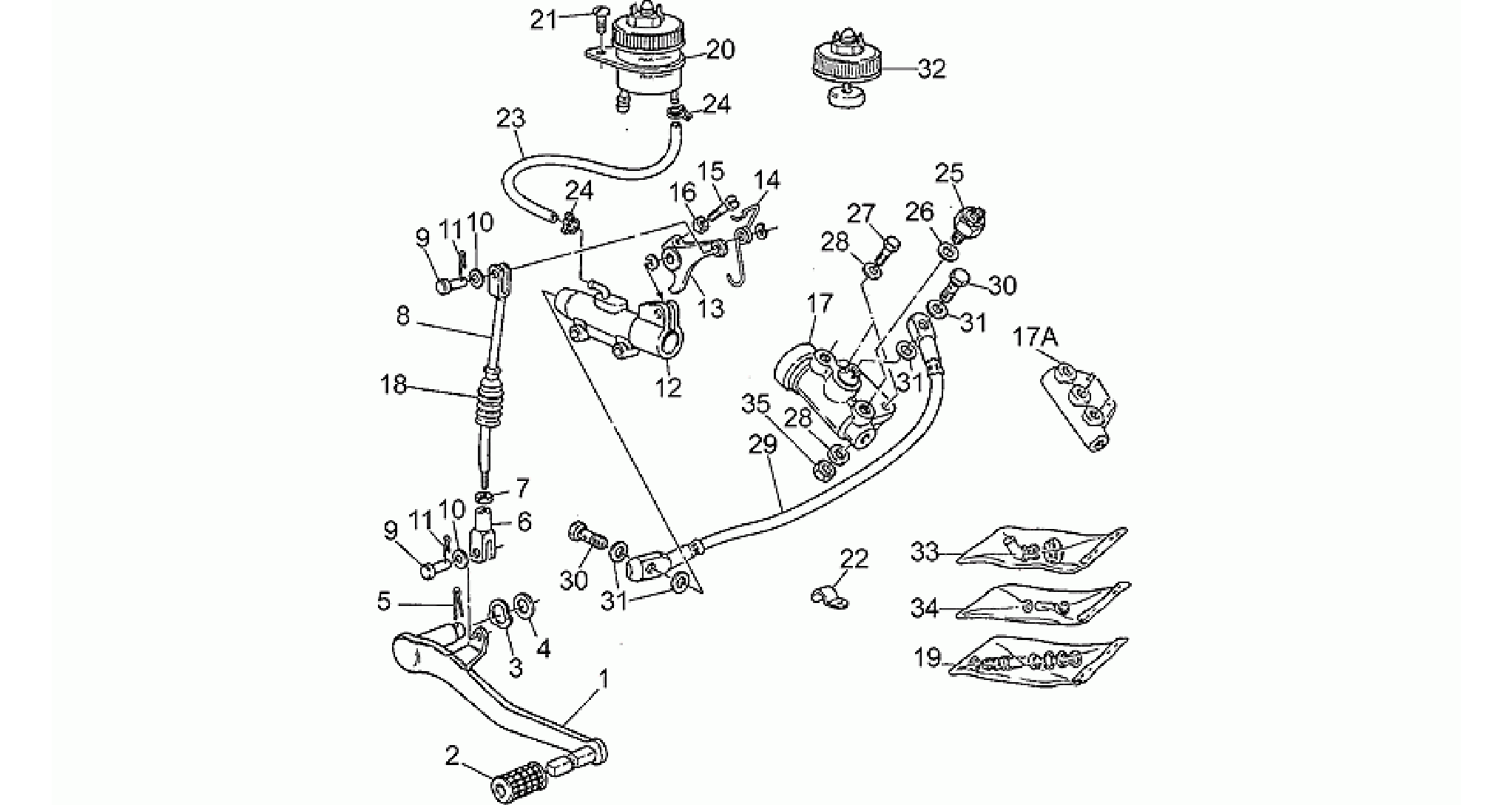 Rear master cylinder