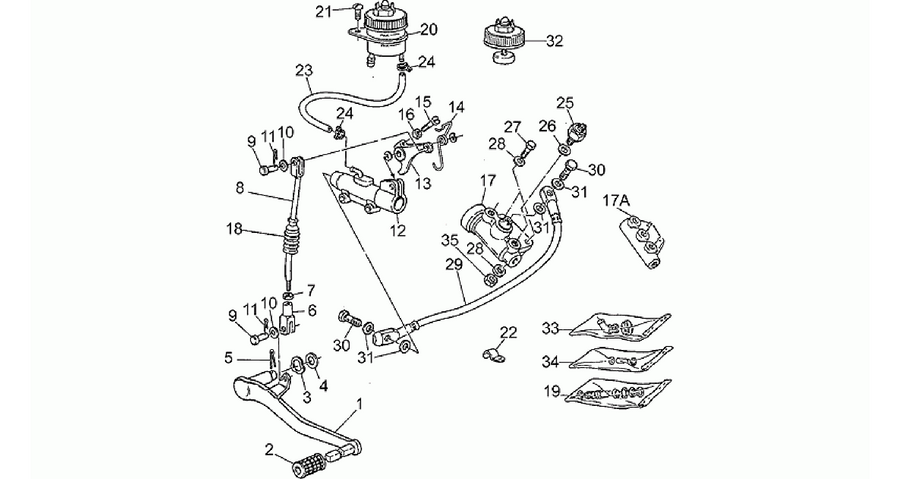 Rear master cylinder