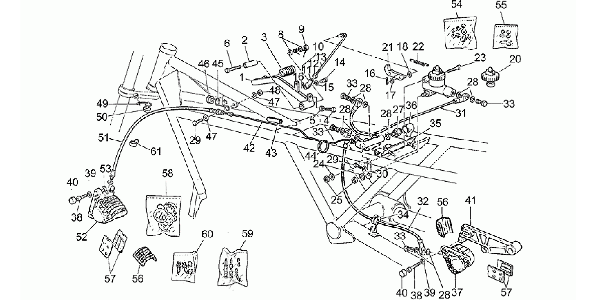 Front LH/rear brake system