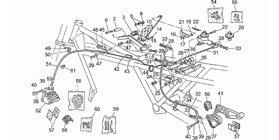 Front LH/rear brake system