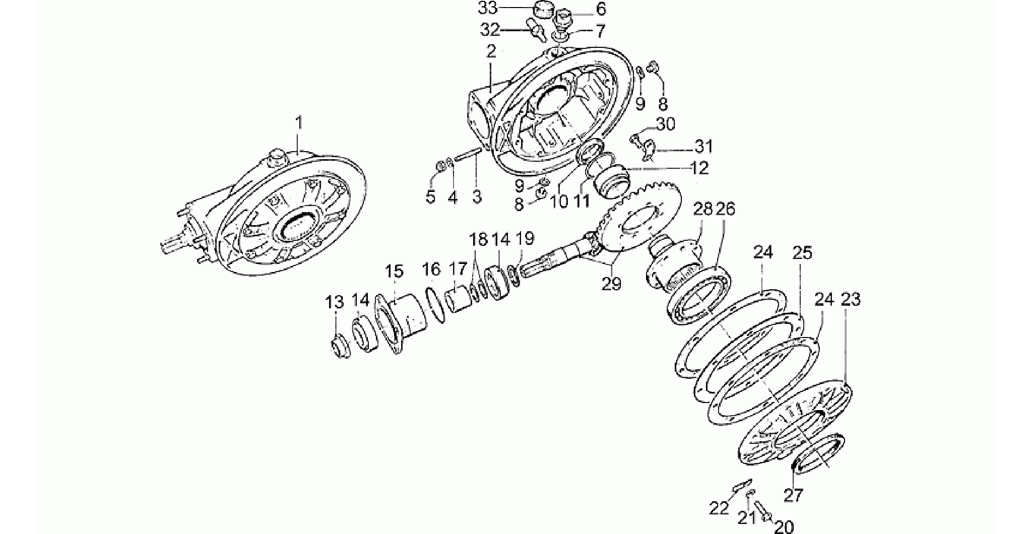 Rear bevel gear