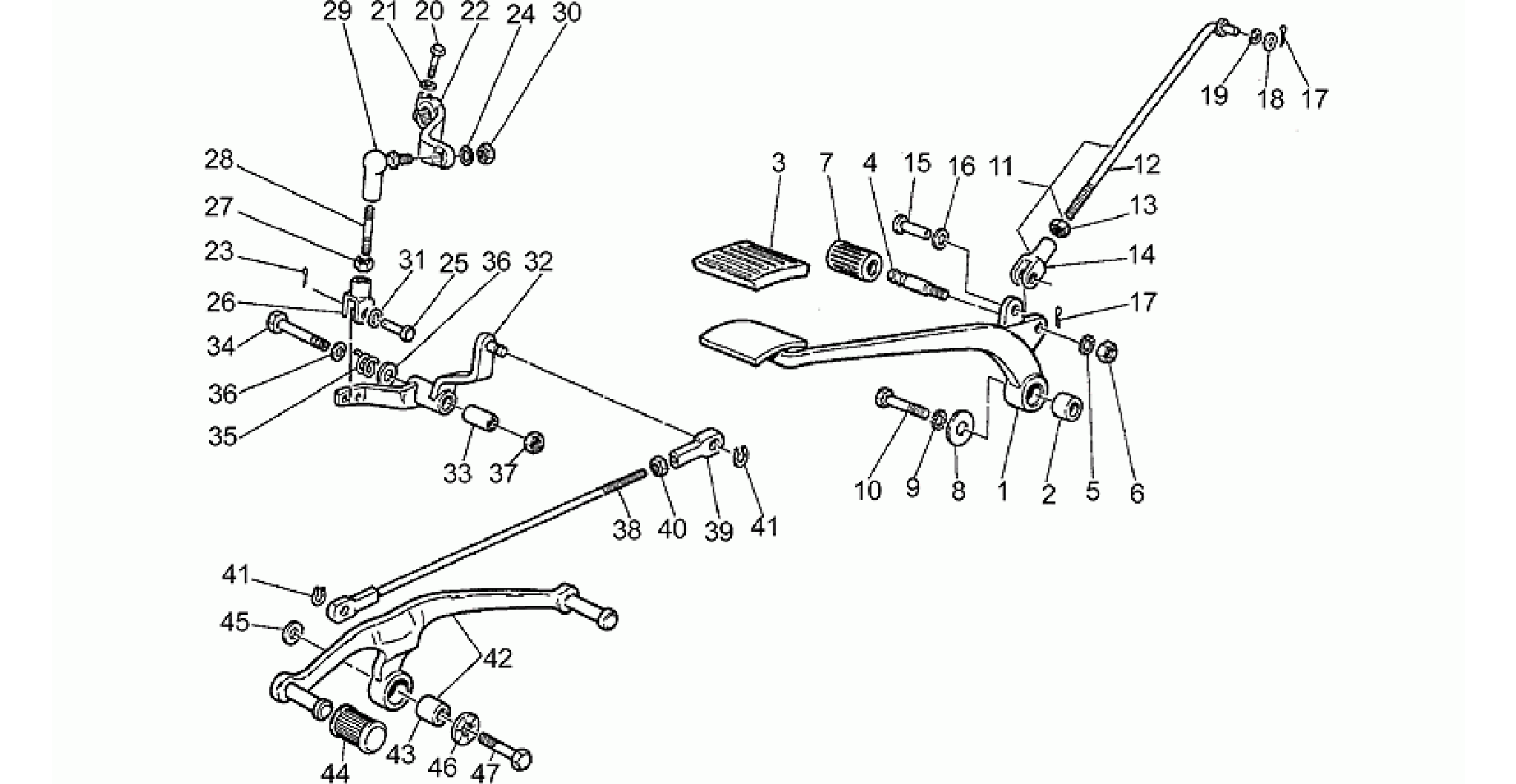 Brake-gear lever