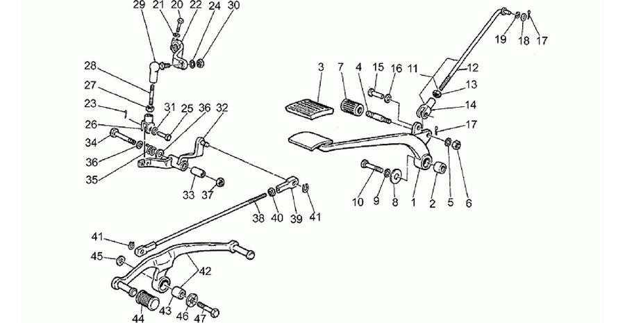 Brake-gear lever