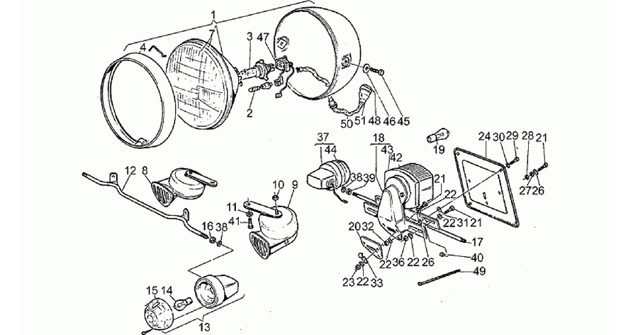 Headlight-Horn