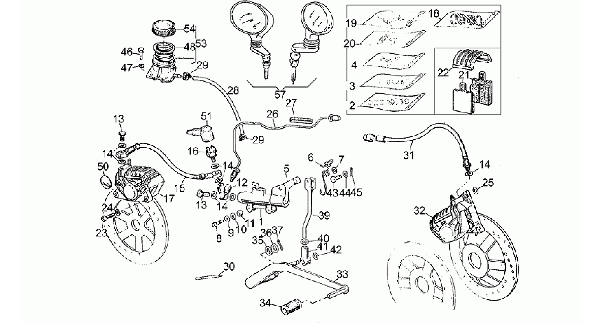 Front LH/rear brake system