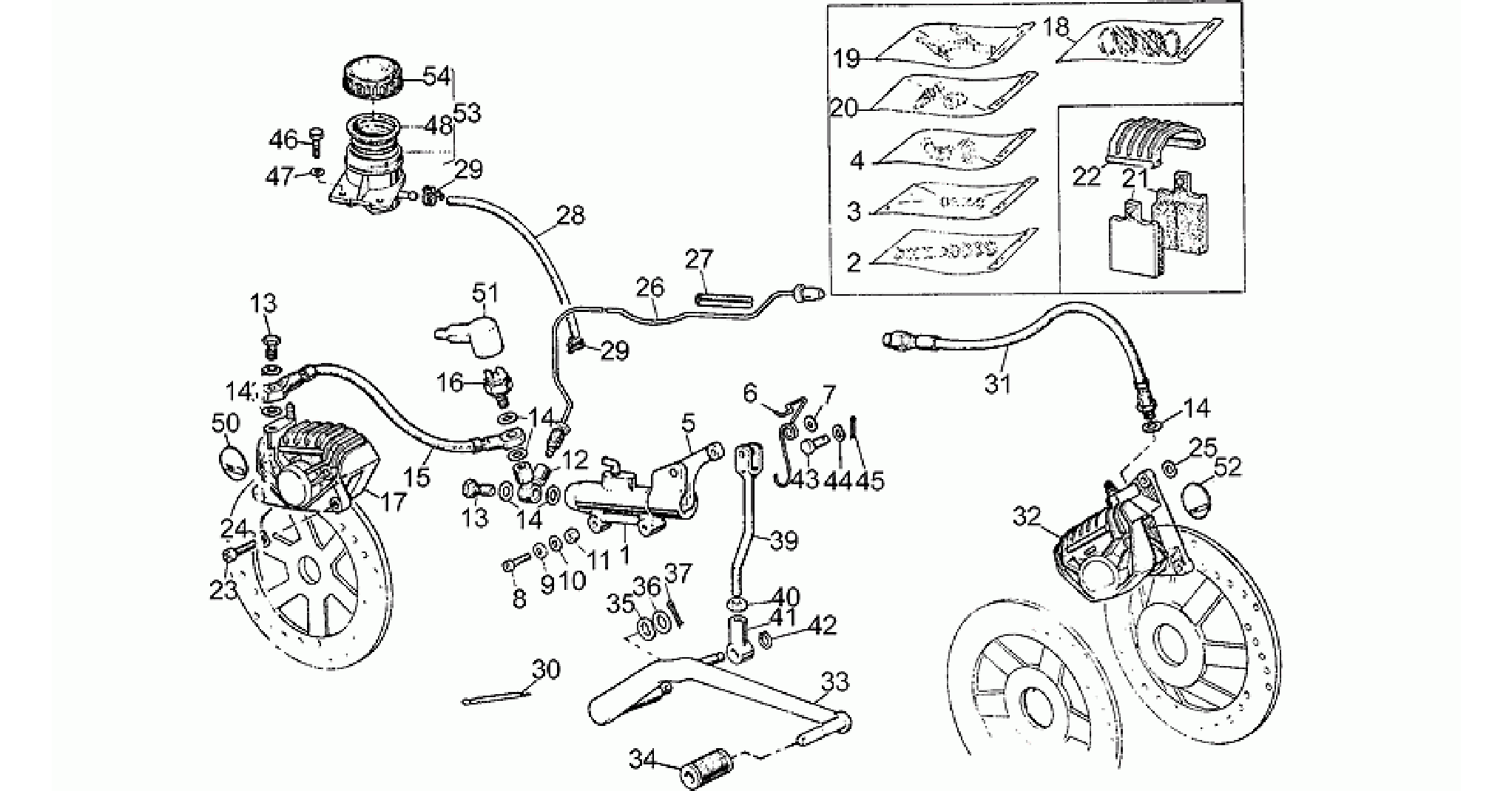 Front LH/rear brake system