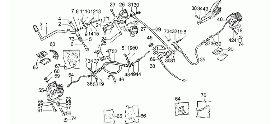 Front LH/rear brake system