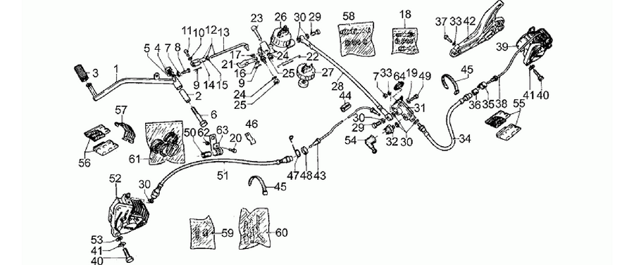 Front LH/rear brake system