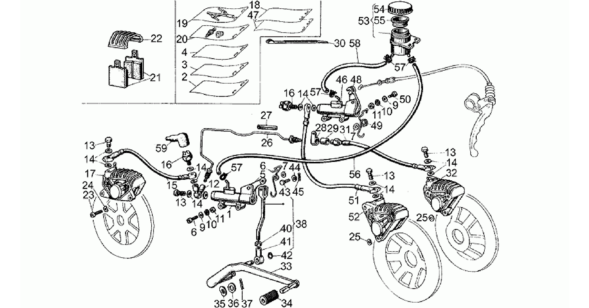 Front/rear brake system