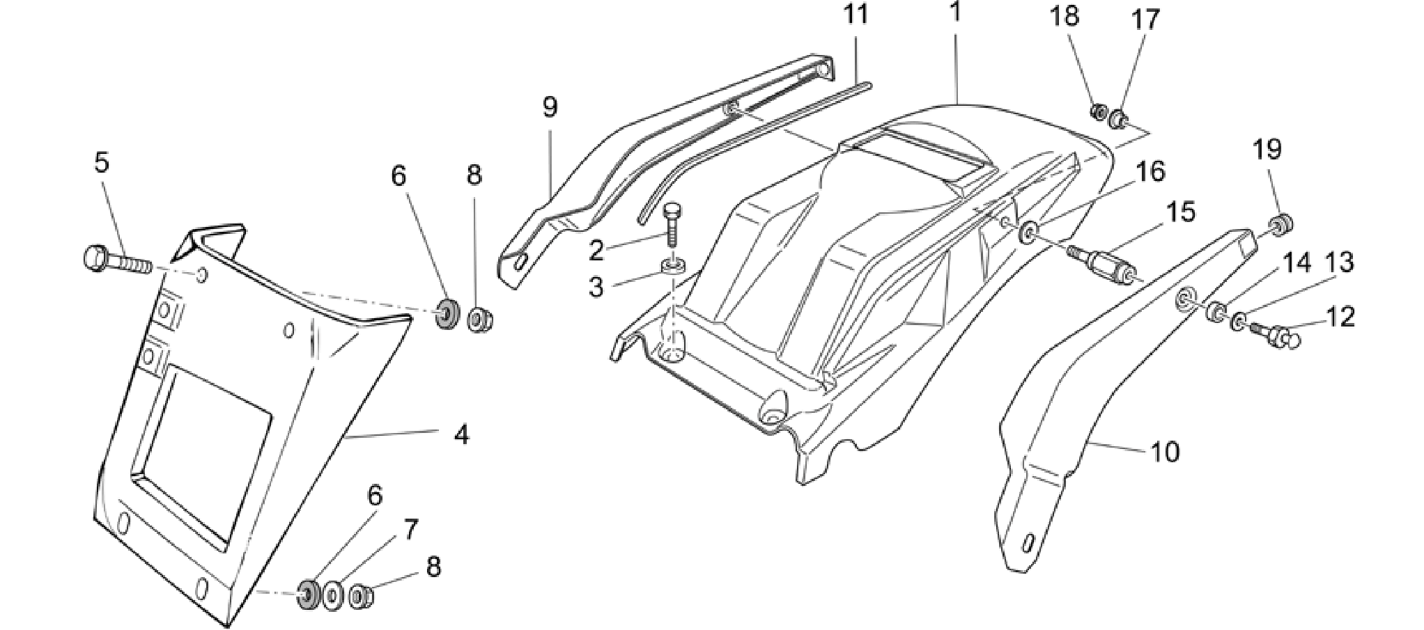 Rear body - Mudguard