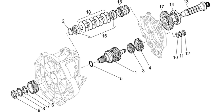 Primary gear shaft