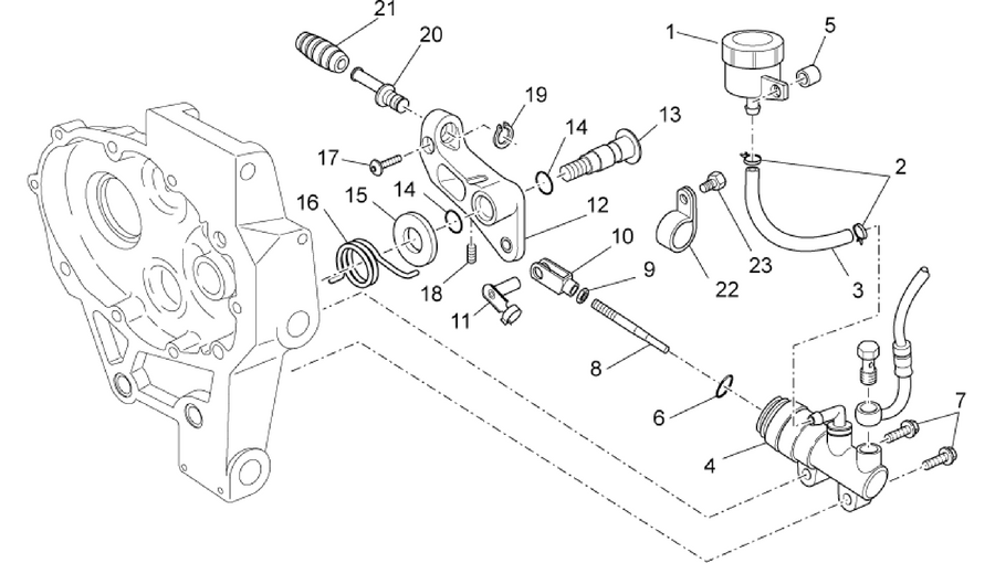 Rear master cylinder
