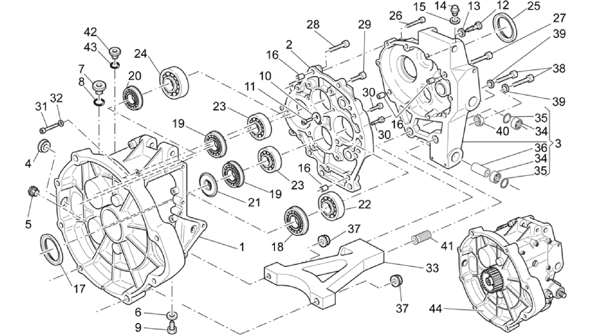 Transmission cage