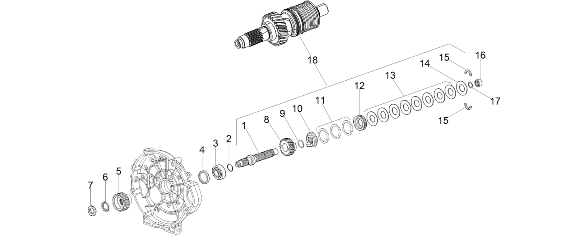 Clutch shaft