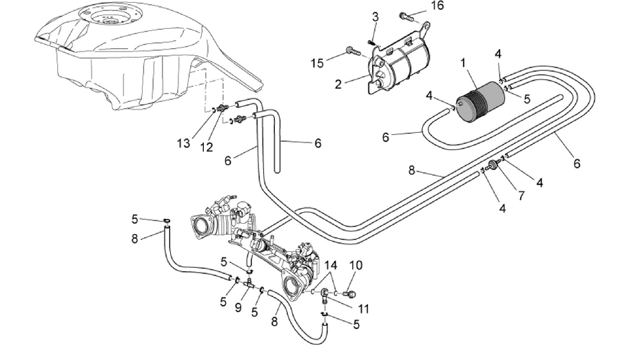 Fuel vapour recover system