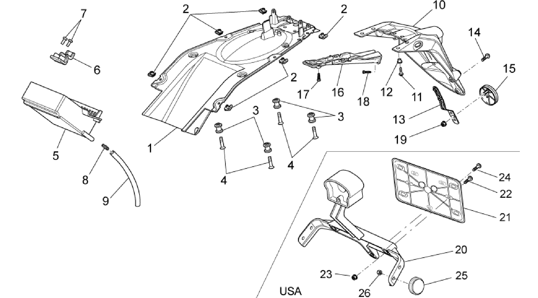 Rear body - Mudguard