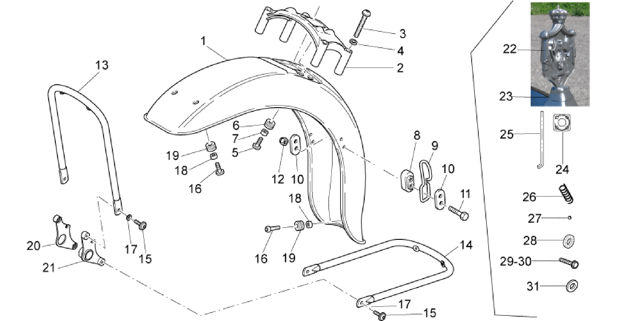 Front mudguard