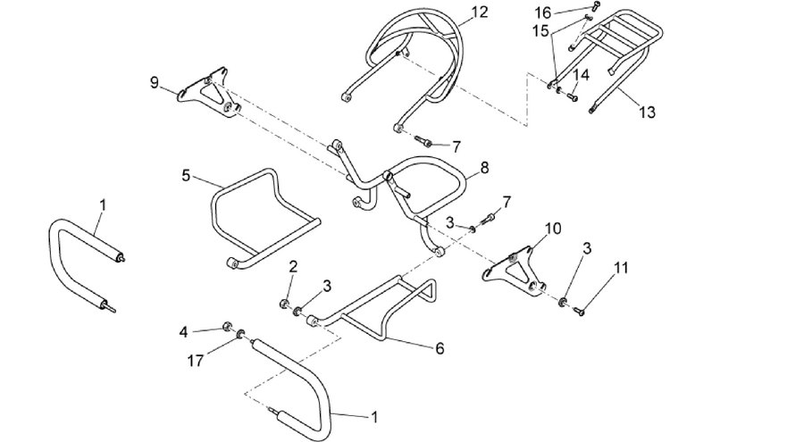 Luggage rack-Cases bracket