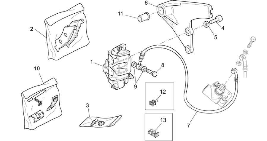 Rear brake caliper