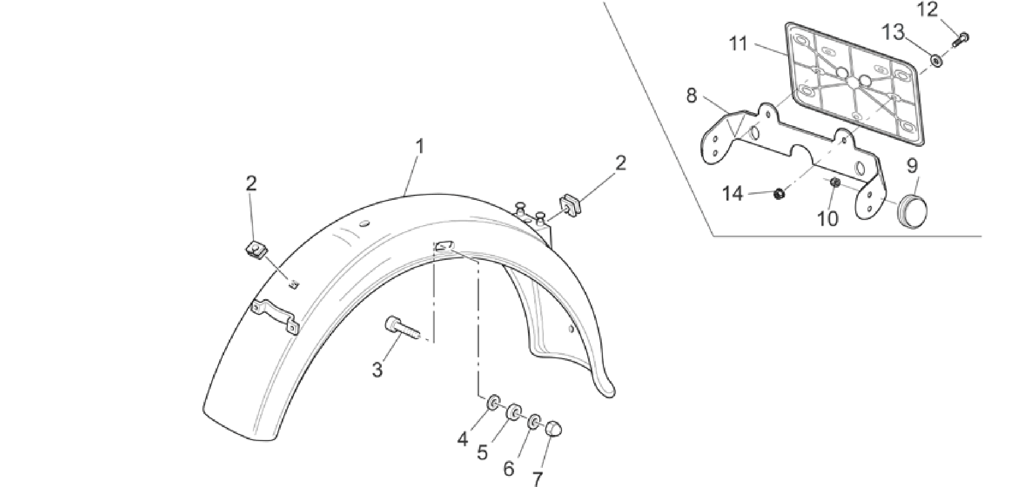 Rear mudguard