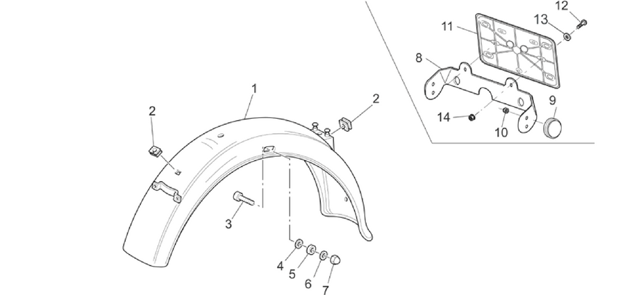 Rear mudguard