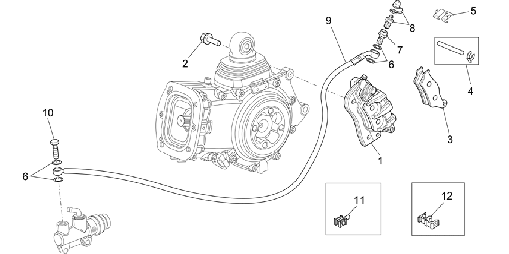 Rear brake caliper