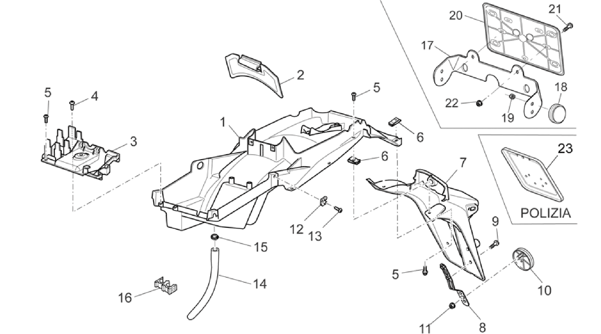 Rear body - Mudguard