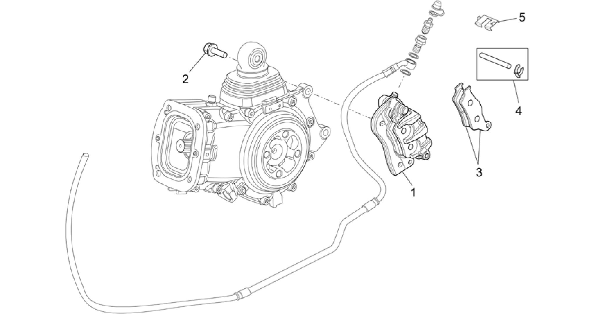 Rear brake caliper