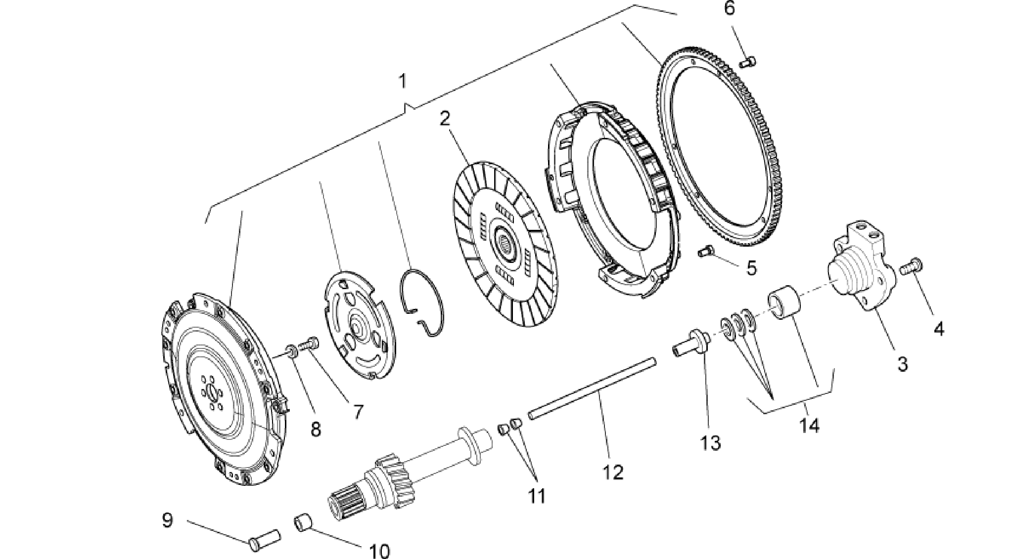 Single-plate clutch