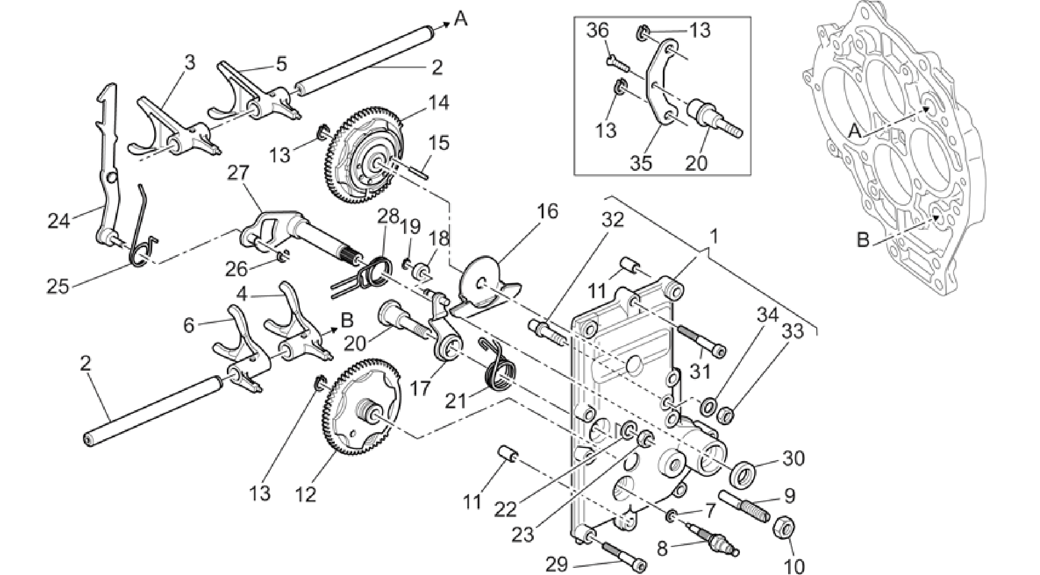 Gear box selector