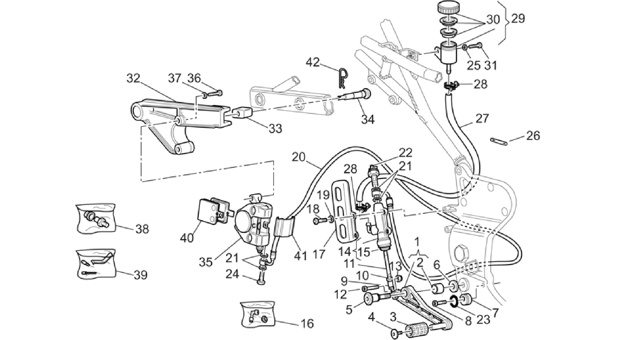 Rear brake system