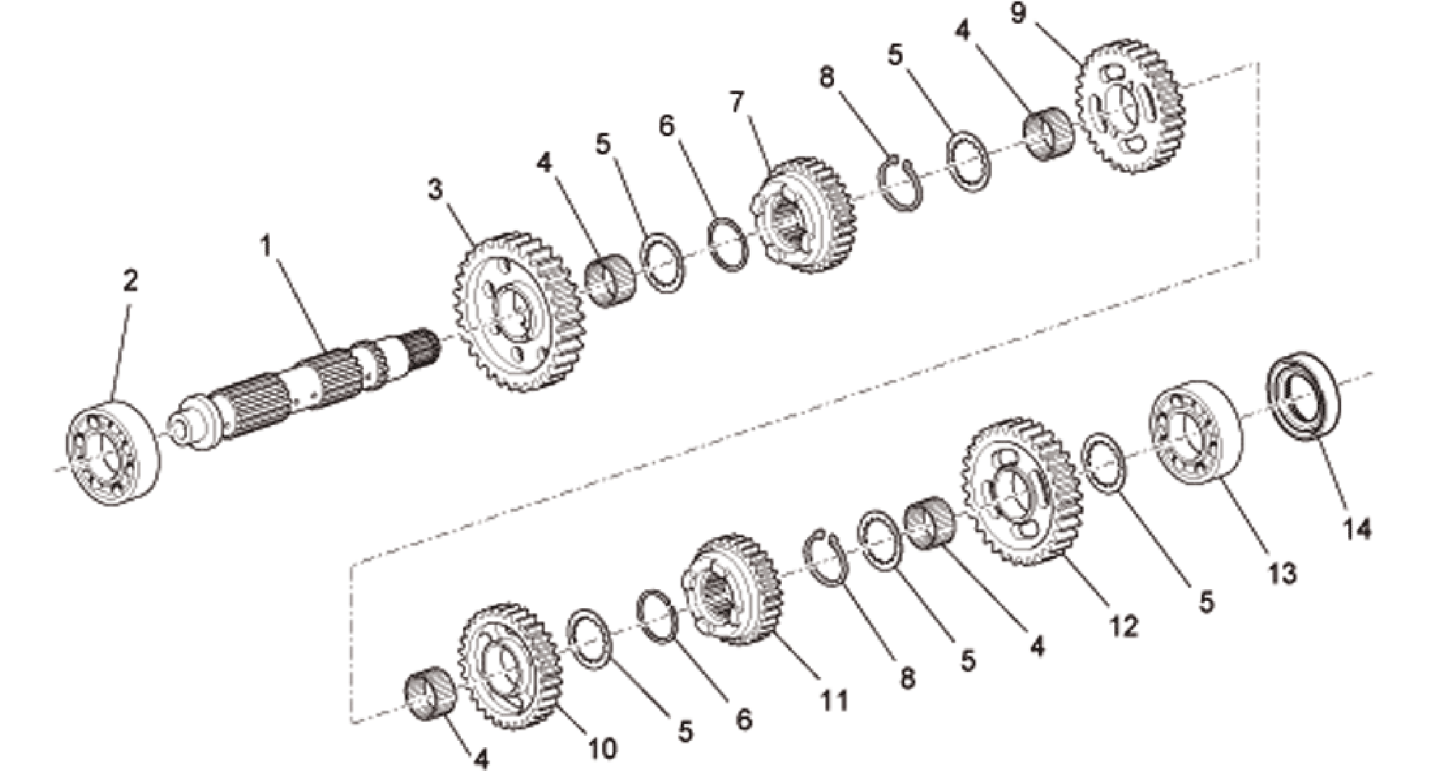Driven shaft