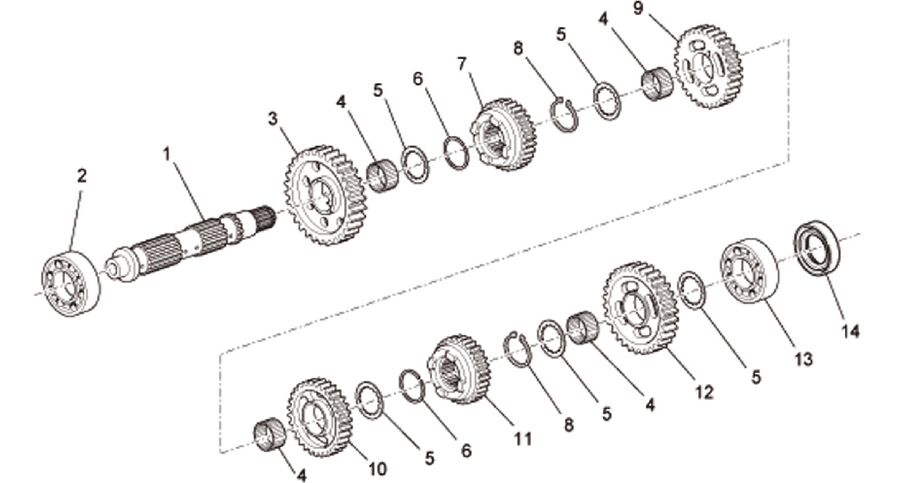 Driven shaft