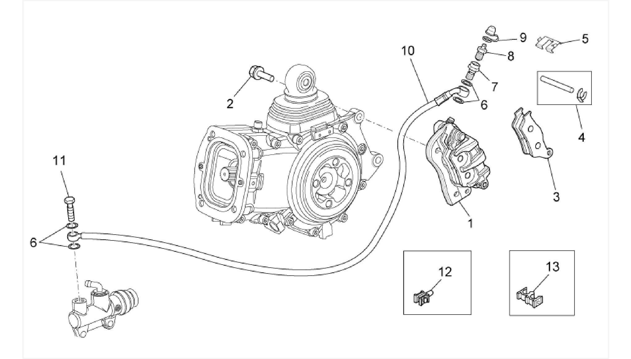 Rear brake caliper