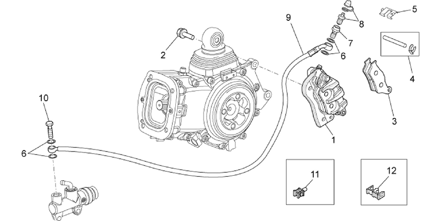 Rear brake caliper