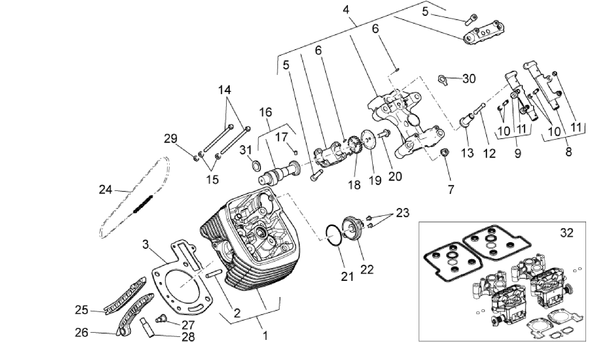 LH cylinder timing system