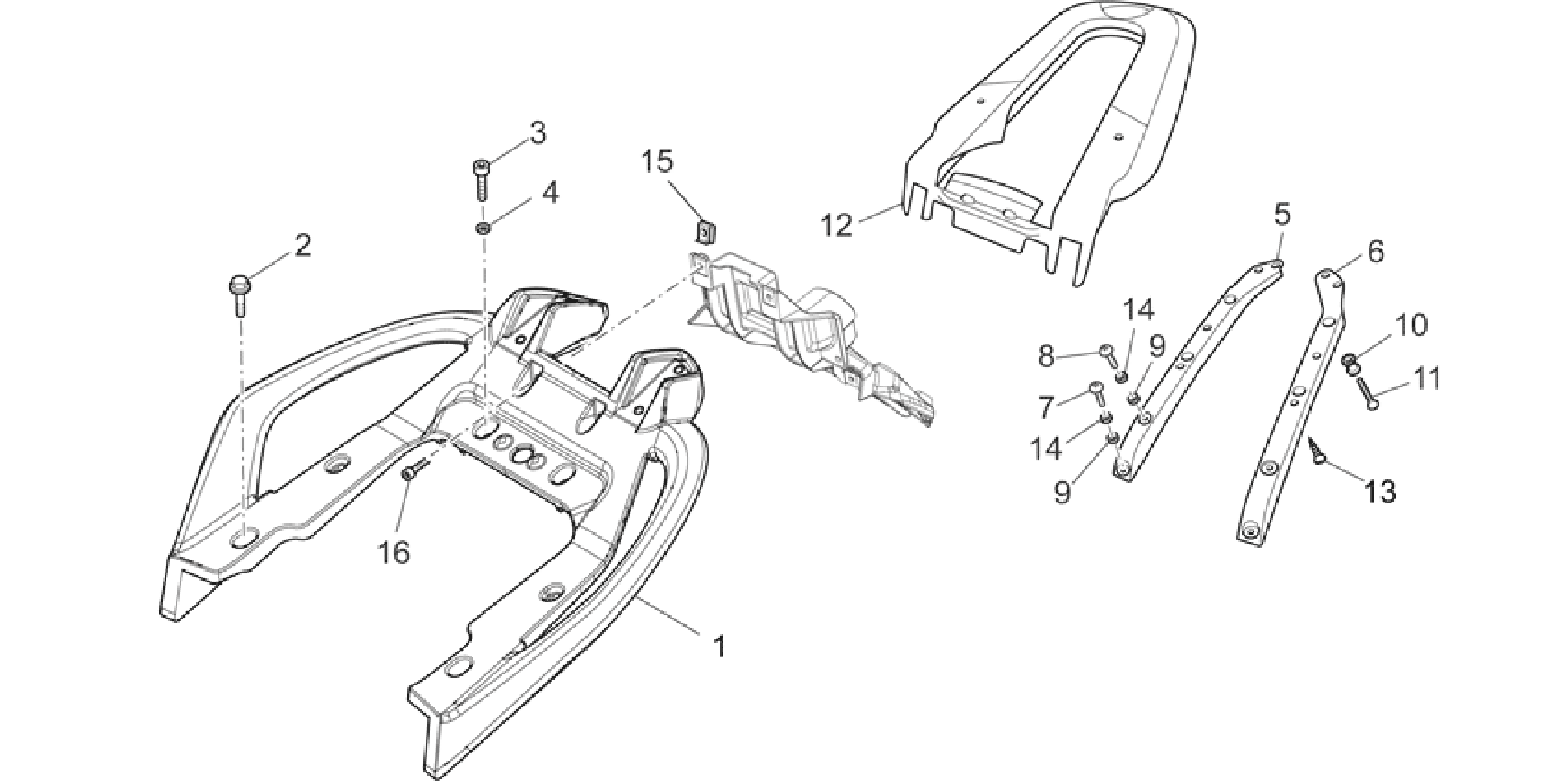Rear handle - Luggage rack