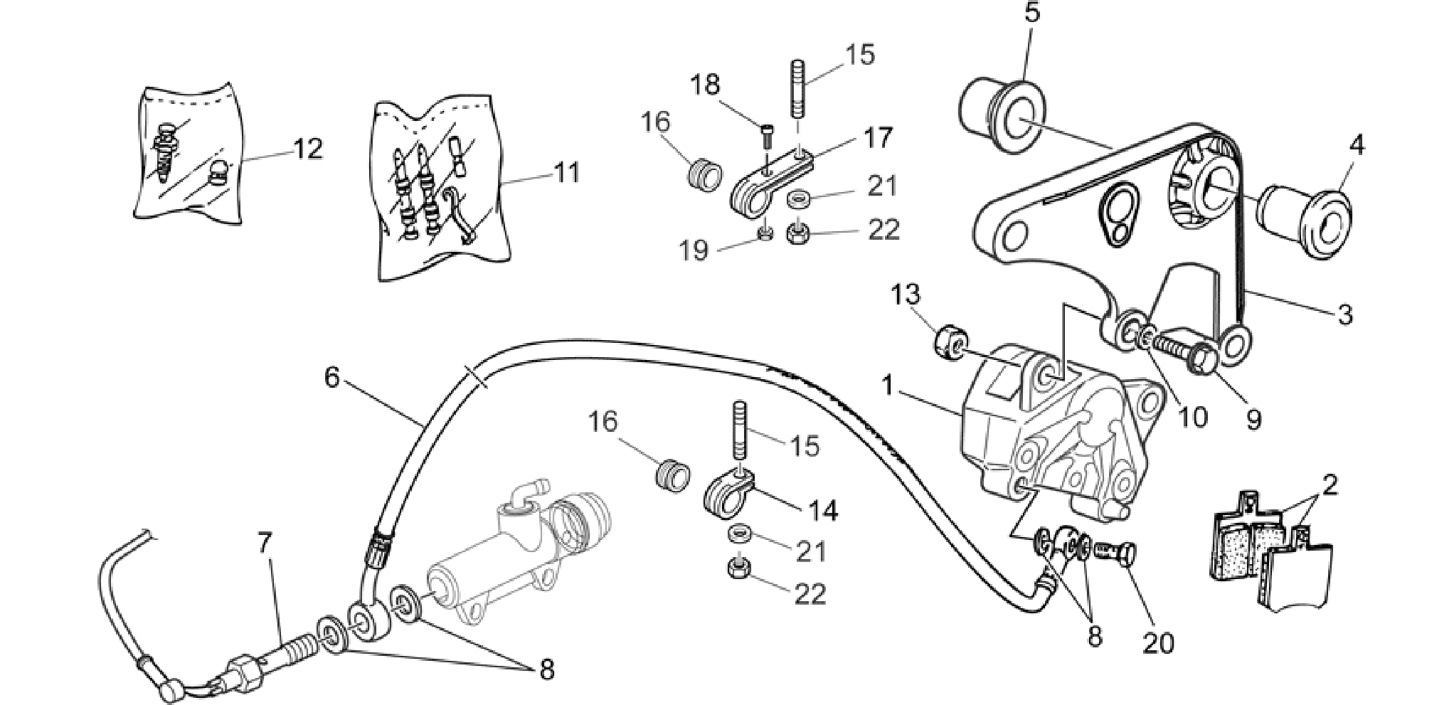 Rear brake caliper