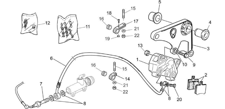 Rear brake caliper