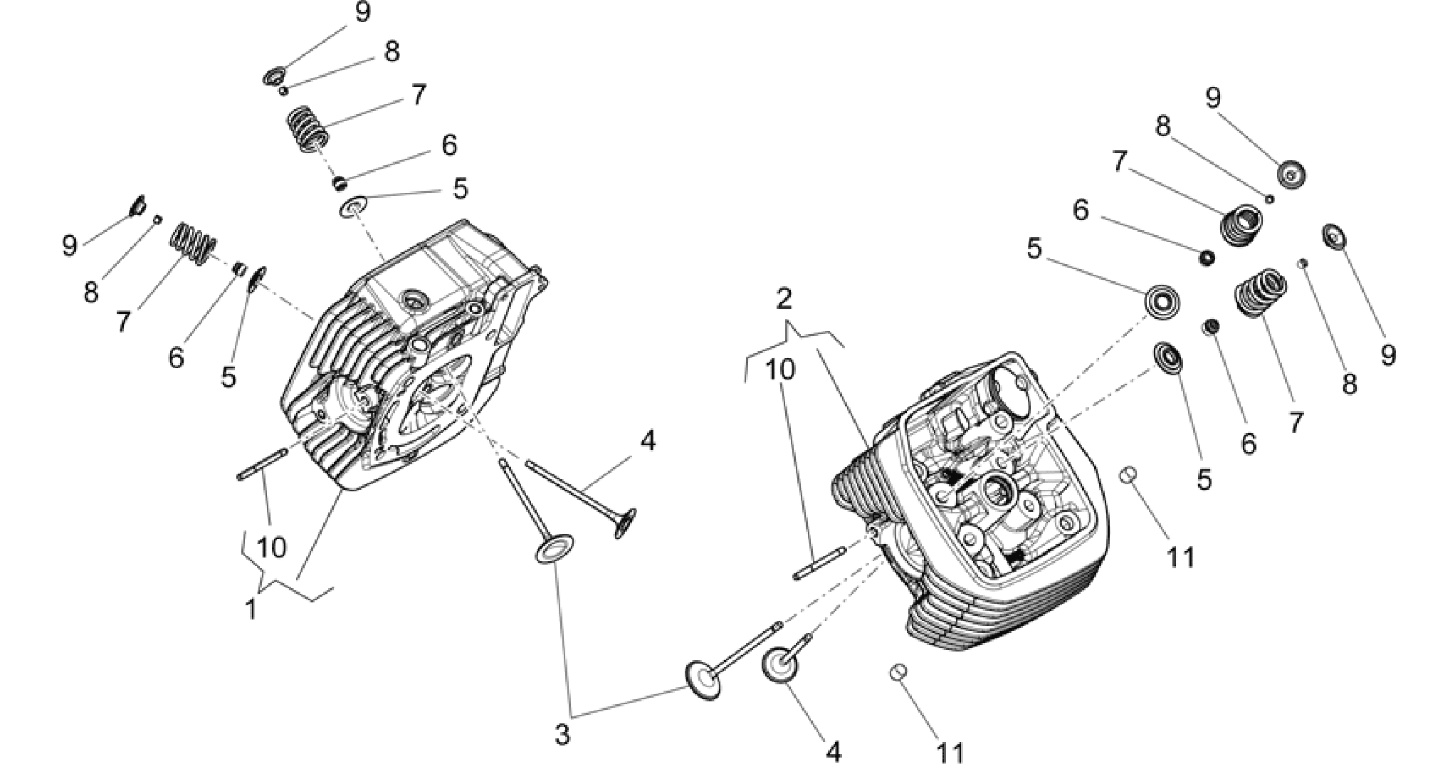 Cylinder head - valves