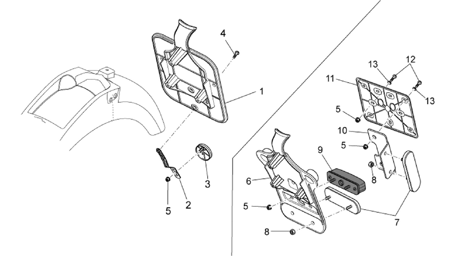 Rear body II- Plate holder
