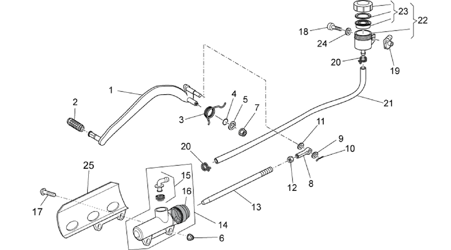 Rear master cylinder