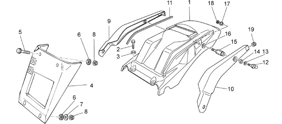 Rear body - Mudguard