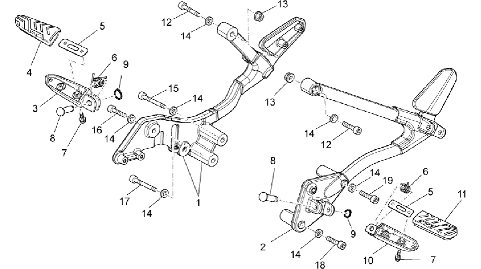 Front footrests